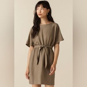 Vetta Convertible Wrap Mini Dress in Dark Khaki Size XS NWT